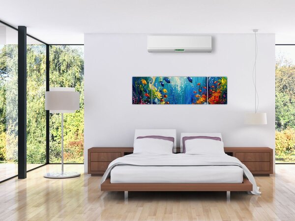 Obraz - Malba podmořského světa (170x50 cm)