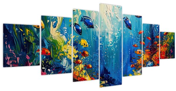 Obraz - Malba podmořského světa (210x100 cm)