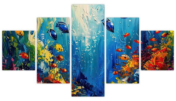 Obraz - Malba podmořského světa (125x70 cm)