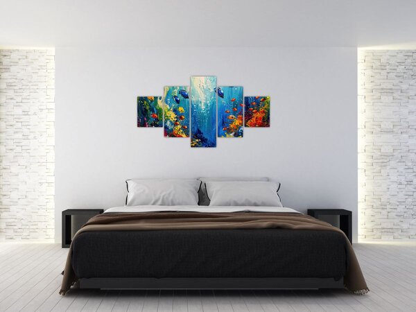 Obraz - Malba podmořského světa (125x70 cm)