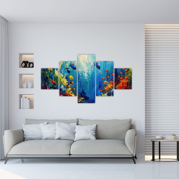 Obraz - Malba podmořského světa (125x70 cm)