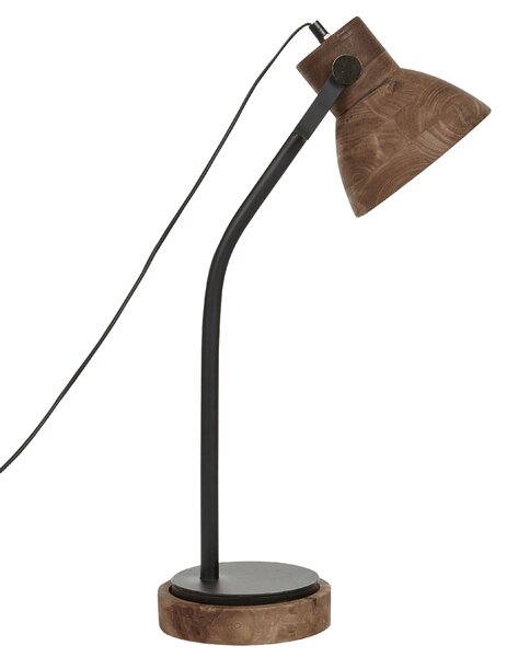 Stolní lampa KOLAR Mangové dřevo Tmavě hnědá