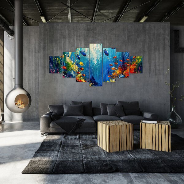 Obraz - Malba podmořského světa (210x100 cm)