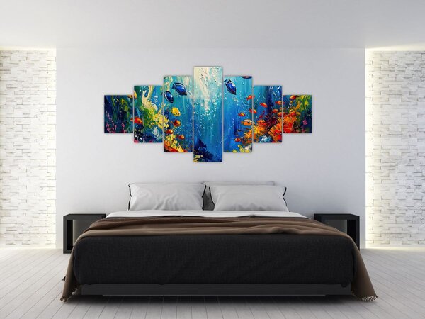 Obraz - Malba podmořského světa (210x100 cm)