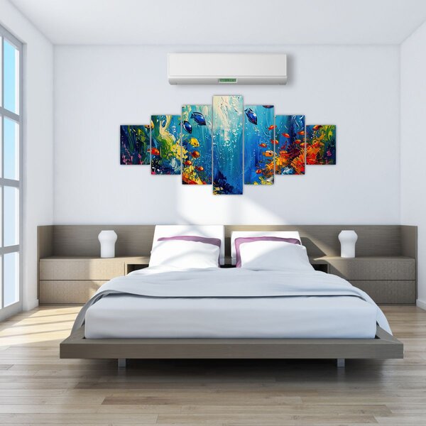 Obraz - Malba podmořského světa (210x100 cm)