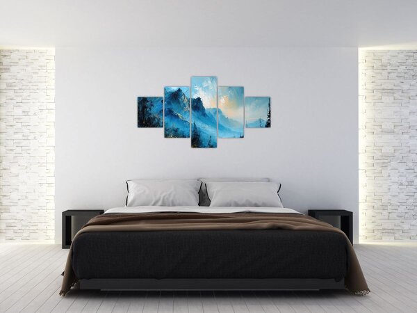 Obraz - Malba hor (125x70 cm)