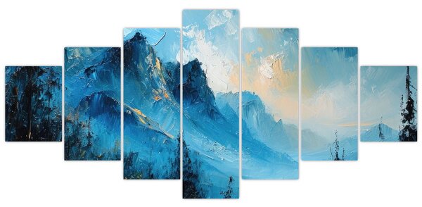 Obraz - Malba hor (210x100 cm)