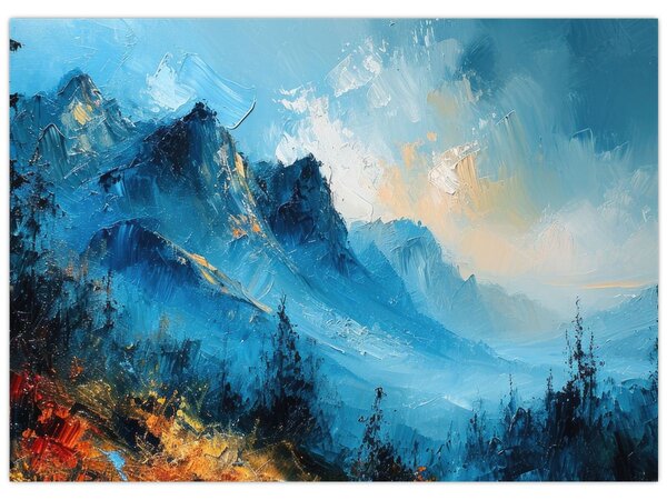 Obraz - Malba hor (70x50 cm)