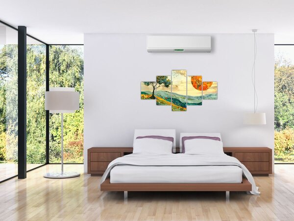 Obraz - Ilustrace krajiny (125x70 cm)