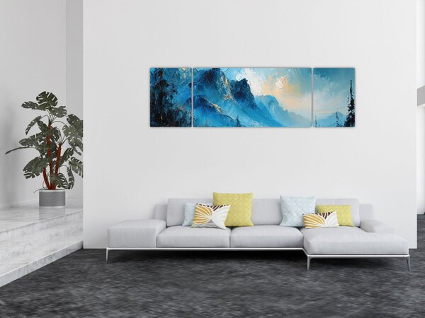 Obraz - Malba hor (170x50 cm)