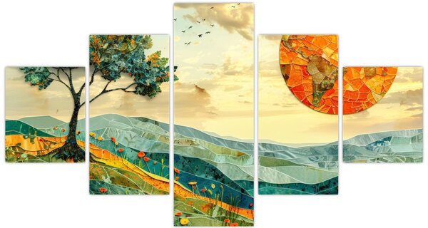 Obraz - Ilustrace krajiny (125x70 cm)
