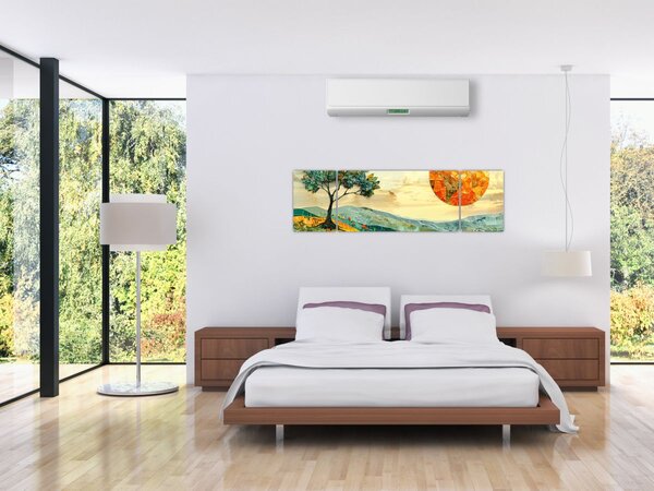 Obraz - Ilustrace krajiny (170x50 cm)