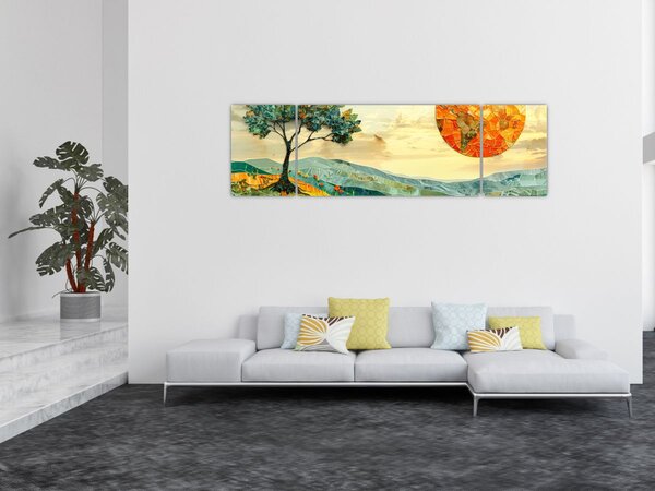 Obraz - Ilustrace krajiny (170x50 cm)