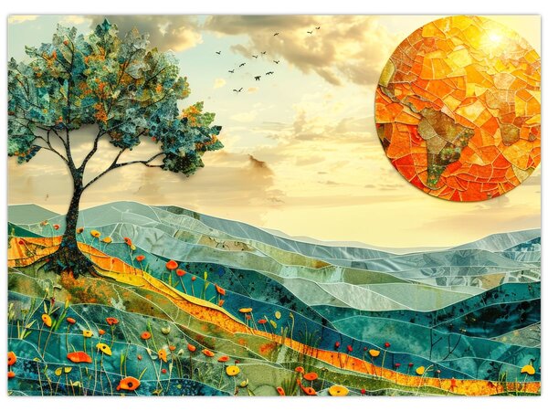 Obraz - Ilustrace krajiny (70x50 cm)