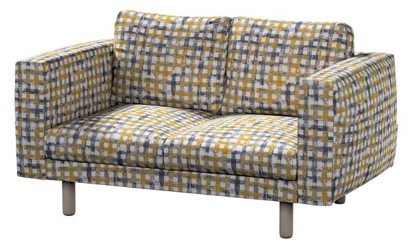 Potah na pohovku IKEA Norsborg 2-místná barva modrá látka pletený vzor, vzorované