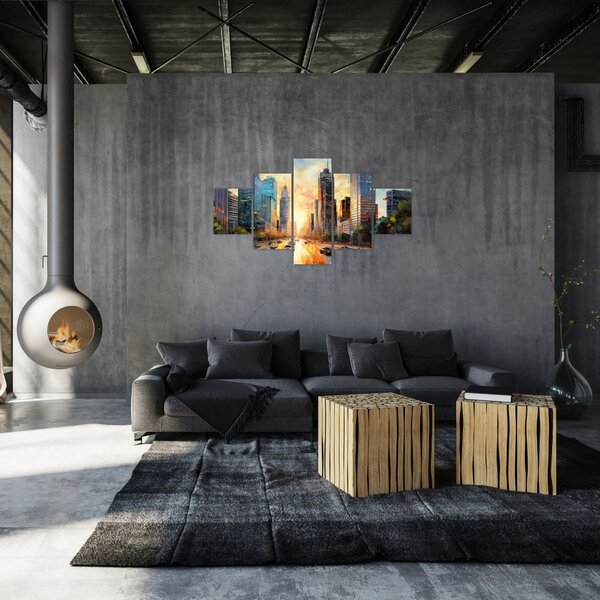 Obraz - Malba města (125x70 cm)