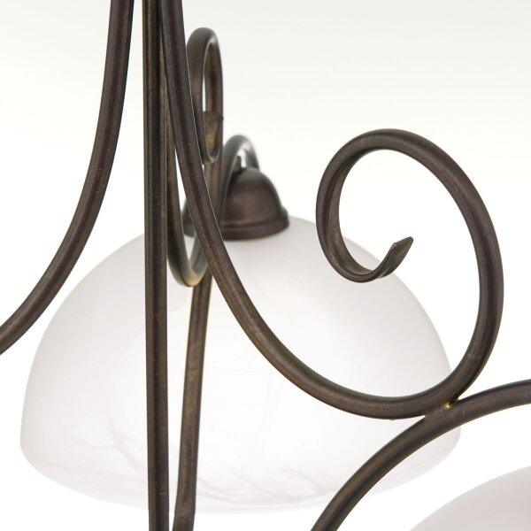 Orion - Lustr na řetězu RULA 3xE27/40W/230V pr. 70 cm bílá/bronz