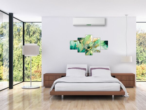 Obraz - Zelená abstrakce (125x70 cm)