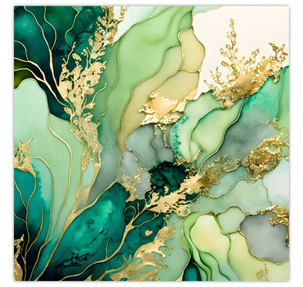 Obraz - Zelená abstrakce (30x30 cm)