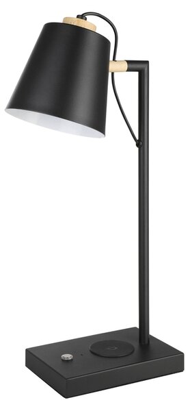 Stolní LED lampa LACEY-QI černá