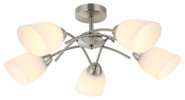 Přisazený lustr DONNA 5xE27/60W/230V nikl