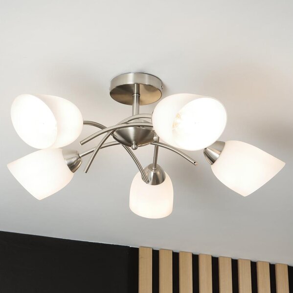 Přisazený lustr DONNA 5xE27/60W/230V nikl