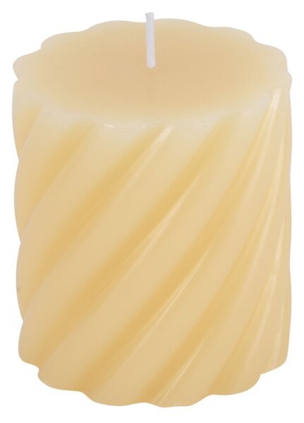 Svíčka Swirl S 7,5cm vanilkově žlutá Present Time (Barva- vanilkově žlutá)
