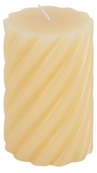 Svíčka Swirl M 10 cm vanilkově žlutá Present Time (Barva- vanilkově žlutá)