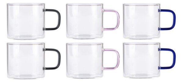 Ernesto® Sada skleněných hrnků / Konvice na čaj (skleněné hrnky na espresso, 6 kusů) (100370970003)