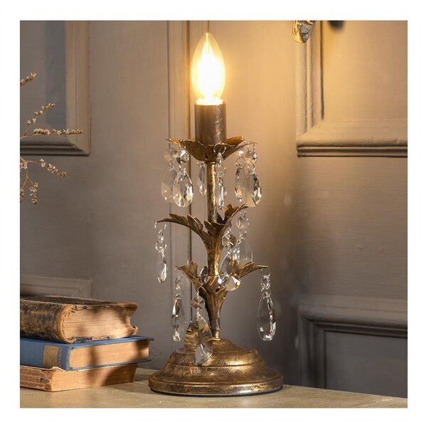 ONLI - Stolní lampa TERESA 1xE14/6W/230V bronzová