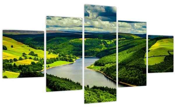 Obraz - Zelená krajina (125x70 cm)