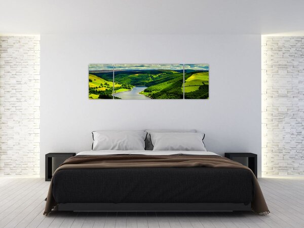 Obraz - Zelená krajina (170x50 cm)