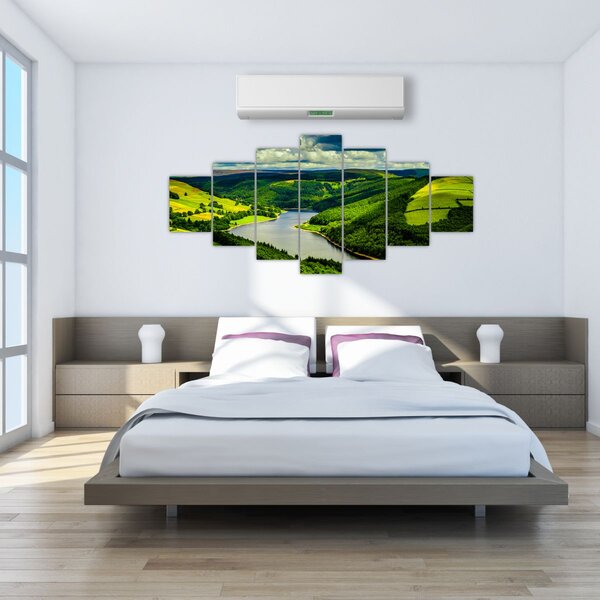 Obraz - Zelená krajina (210x100 cm)