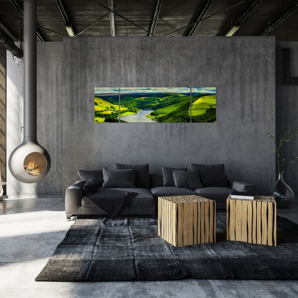 Obraz - Zelená krajina (170x50 cm)