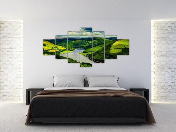 Obraz - Zelená krajina (210x100 cm)