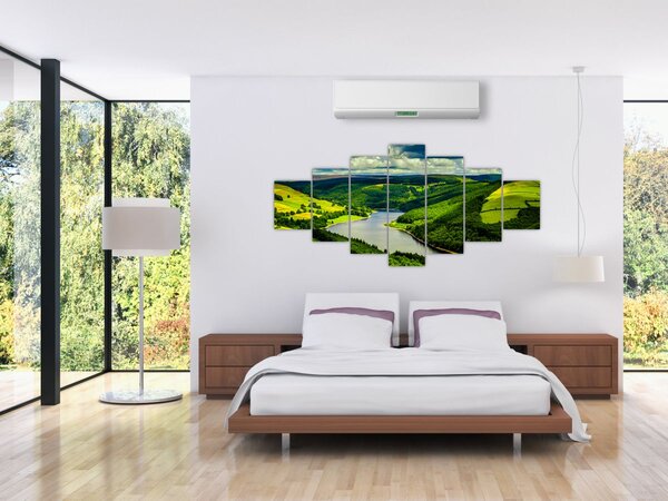 Obraz - Zelená krajina (210x100 cm)