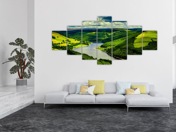 Obraz - Zelená krajina (210x100 cm)