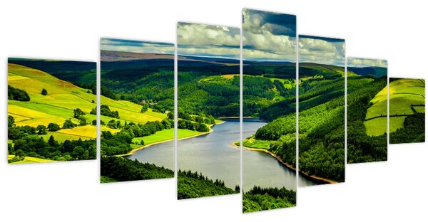 Obraz - Zelená krajina (210x100 cm)