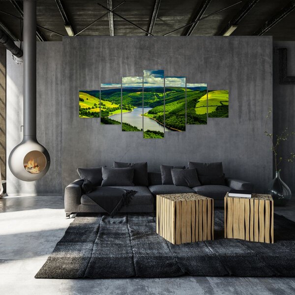 Obraz - Zelená krajina (210x100 cm)