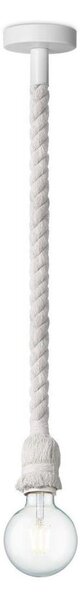 Lustr na lanku LEONARDO ROPE 1xE27/10W/230V bílá