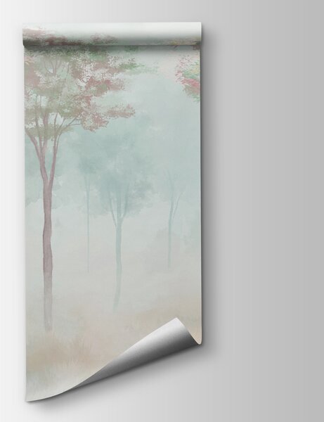 Fototapeta Skupina stromů v mlžném lese, Přírodní fototapety, Populární fototapety, w01599v2 - Tapeko.co.cz