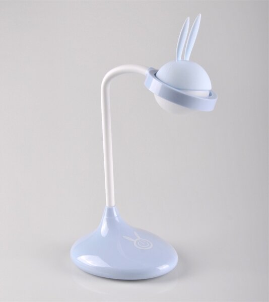 LED Dětská dotyková lampička RABBIT LED/0,4W/5V 3000/6500K modrá + USB