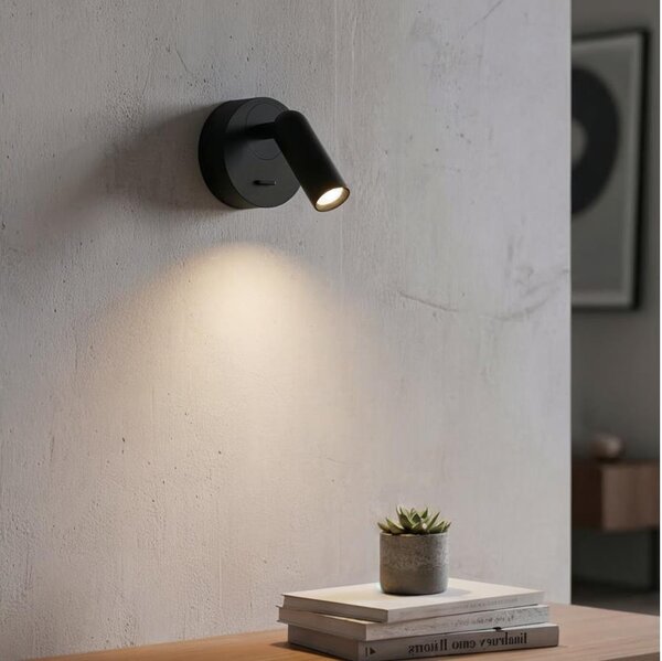 Ideal Lux - LED Nástěnné bodové svítidlo BEAN LED/3W/230V CRI 90 černá