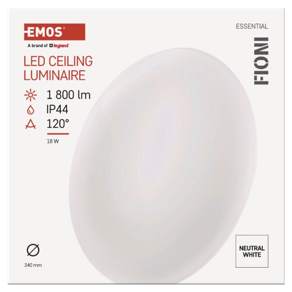 Nástěnné LED svítidlo FIONI bílá, průměr 34 cm
