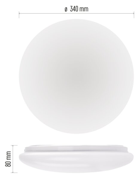 Nástěnné LED svítidlo FIONI bílá, průměr 34 cm