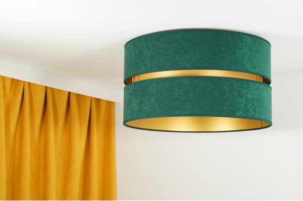Duolla - Stropní svítidlo DUO 1xE27/40W/230V pr. 40 cm zelená/zlatá