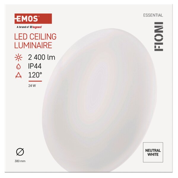 Nástěnné LED svítidlo FIONI bílá, průměr 38 cm