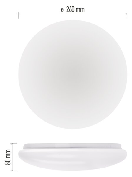 Nástěnné LED svítidlo FIONI bílá, průměr 26 cm
