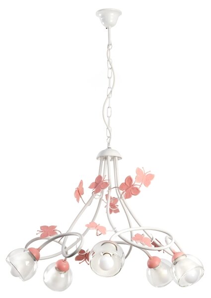ONLI - Dětský lustr BUTTERFLY 5xE14/6W/230V