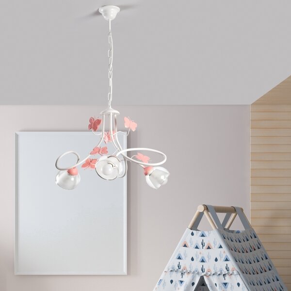 ONLI - Dětský lustr BUTTERFLY 3xE14/6W/230V